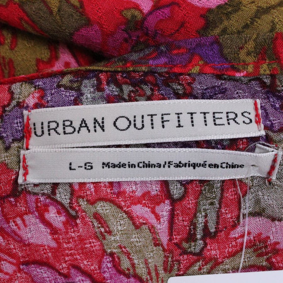 UO Georgie Surplice Blouse Floral Long Sleeve in Pinks Size Large - Picture 15 of 15